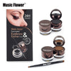Music Flower Brand Makeup Set 4 In 1 Brown + Black Gel Eyeliner Eyebrow Powder Kit Waterproof Lasting Eye Liner Eye Brow Make Up