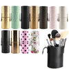 Travel Leather Makeup Brush Pen Storage Empty Holder Cosmetic Cup Case Box