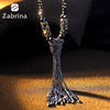 European style fashion collocation of shiny string beads necklace high-grade crystal long tassels women
