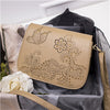 High quality flowers and butterfly Hollow Out messenger bag women bag cross body bag school bag Saddle PU Leather
