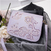High quality flowers and butterfly Hollow Out messenger bag women bag cross body bag school bag Saddle PU Leather