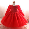 New Petal 1 2 Year Birthday Party Baby Girl Clothes Dress For Christening Tulle Vestido Kids Clothing Wedding Bridesmaid Dresses