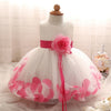 New Petal 1 2 Year Birthday Party Baby Girl Clothes Dress For Christening Tulle Vestido Kids Clothing Wedding Bridesmaid Dresses