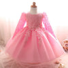 New Petal 1 2 Year Birthday Party Baby Girl Clothes Dress For Christening Tulle Vestido Kids Clothing Wedding Bridesmaid Dresses