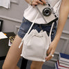 Hanup Fashion Women Bucket Bag Candy Color Women Shoulder Bags Quality PU Leather Crossbody Bags Female Handbags
