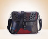 2017 New Genuine Leather Bag Rivet Patchwork Women Messenger Bags Crossbody Fashion Designer Handbags Shoulder Bag L037