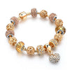 Szelam Luxury Crystal Heart Charm Bracelets & Bangles Gold Bracelets For Women Jewellery Pulseira Feminina Sbr160056