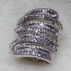 choucong Women Men Fashion ring Wide Jewelry 20ct AAAAA zircon cz 925 Sterling Silver Engagement Wedding Band Ring