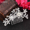 2017 Limited Real Plant Rhinestone Hair Combs Trendy Wedding Bridal Hair Pins Flower Clips Bridesmaid Jewelry Accessories