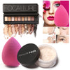 Makeup Sponge Blender Puff Powder Foundation Make Up Sponge Makeup Face Powder 10 Colors Eye Makeup Shimmer Matte Eyeshadow Set