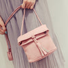 2017 Retro Bucket Women Tassel Bag Foldable PU Bag Ladies Leather Women's Handbags Mini Female Shoulder Bag Sac A Main Bolsos