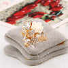 H:HYDE Purple flower ring for women hot sale crystal fashion party ring colorful jewelry trendy resin adjustable women's ring