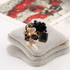 H:HYDE Purple flower ring for women hot sale crystal fashion party ring colorful jewelry trendy resin adjustable women's ring