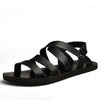 OUDINIAO Mens Shoes Pig Leather Men Sandals Summer Men Shoes Beach Breathable Buckle Gladiator Sandals For Men Zapatillas Hombre