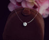 2pcs Silver Plated Shine Zircon Necklace Invisible Transparent Fishing Line Short Chain Pendant Neckalce for Women Jewelry Gift