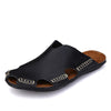 Ramialali Brand Fashion Men Sandals Genuine Leather Beachsandals Summer Breathable Men's Flip Flops Male Casual Slippers