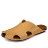 Ramialali Brand Fashion Men Sandals Genuine Leather Beachsandals Summer Breathable Men's Flip Flops Male Casual Slippers