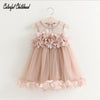 Colorful Childhood Baby Girls Dress Summer girl petal vest dress toddler Infant Clothes kids clothing 12m-5y