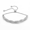 Baiduqiandu Brand Bezel Setting Tiny Cubic Zirconia CZ Zircon Crystal Adjustable Bracelets for Women