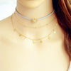 New fashion trendy jewelry sun star tassel choker multi layer necklace gift for women girl N2135