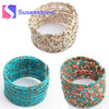 5 Styles Trendy Jewelry 2017 Fashion Candy Color Multilayer Charm Bohemian Beads Beaded Bracelet Bangle For Women Open Design