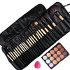 Pro 24pcs Makeup Brushes Set kits and 15 Colors Concealer Palette and Sponge Puff Good Quality Beauty makeup Essential necessary
