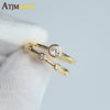 2017 wholesale AAA cubic zirconia engagement band stack midi gold filled fashion cz eternity ring set