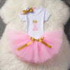 Aini Babe Baby Girl Clothes Birthday Party Dresses for 1 Year Old Infant Toddler Baby Children It's My 1st Birthday Tutu Suits