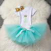 Aini Babe Baby Girl Clothes Birthday Party Dresses for 1 Year Old Infant Toddler Baby Children It's My 1st Birthday Tutu Suits