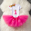 Aini Babe Baby Girl Clothes Birthday Party Dresses for 1 Year Old Infant Toddler Baby Children It's My 1st Birthday Tutu Suits