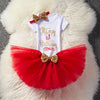 Aini Babe Baby Girl Clothes Birthday Party Dresses for 1 Year Old Infant Toddler Baby Children It's My 1st Birthday Tutu Suits