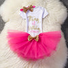 Aini Babe Baby Girl Clothes Birthday Party Dresses for 1 Year Old Infant Toddler Baby Children It's My 1st Birthday Tutu Suits