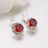 4 Color Big Gem Stone Rhinestone Drop Earrings AAA Zirconia Cuff Earring For Women Jewelry Pendientes Mujer