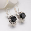 4 Color Big Gem Stone Rhinestone Drop Earrings AAA Zirconia Cuff Earring For Women Jewelry Pendientes Mujer