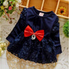 Newborn baby girls princess dress hello kitty Infant's clothes Big bowknot lace rose flowers dresses cute girl Toddlers Clothing