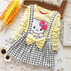 Newborn baby girls princess dress hello kitty Infant's clothes Big bowknot lace rose flowers dresses cute girl Toddlers Clothing