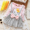 Newborn baby girls princess dress hello kitty Infant's clothes Big bowknot lace rose flowers dresses cute girl Toddlers Clothing