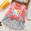 Newborn baby girls princess dress hello kitty Infant's clothes Big bowknot lace rose flowers dresses cute girl Toddlers Clothing