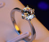 Manufacturer wholesale six claw gold ring Austria crystal zircon ring Christmas gift for women wedding jewelry rings new R666