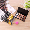 Pro Makeup Set 15 Colors Concealer Contour Palette + 10pcs/8pcs Eye Makeup Brushes Tools + Sponge Puff Cosmetics Make Up Kit