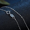 100% Sterling Silver Chain Woman Fashion Charm 925 Silver Necklace Original Basic Chain Luxury Jewelry