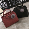Winter Fashion PU leather Tote Handbag Women Scrub lady Small Retro Bag Shoulder Bag Small Lock Bucket Bag  female handbag