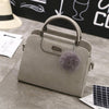 Winter Fashion PU leather Tote Handbag Women Scrub lady Small Retro Bag Shoulder Bag Small Lock Bucket Bag  female handbag