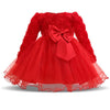 Baby Girl Dress Winter Tutu Dresses For Newborn Baby Wedding Christening Party Wear Toddler Girl 1 Year Birthday Frocks Baptism