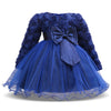 Baby Girl Dress Winter Tutu Dresses For Newborn Baby Wedding Christening Party Wear Toddler Girl 1 Year Birthday Frocks Baptism