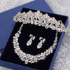 Bride Crown Jewelry Princess Tiara Wedding Party Accessories Romantic Earrings Clip Tiara