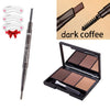 Portable eyebrow enhancer set [eyebrow powder Palette+waterproof eyebrow pencil ] makeup for eyes brow and paint brush