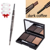 Portable eyebrow enhancer set [eyebrow powder Palette+waterproof eyebrow pencil ] makeup for eyes brow and paint brush