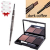 Portable eyebrow enhancer set [eyebrow powder Palette+waterproof eyebrow pencil ] makeup for eyes brow and paint brush