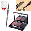 Portable eyebrow enhancer set [eyebrow powder Palette+waterproof eyebrow pencil ] makeup for eyes brow and paint brush